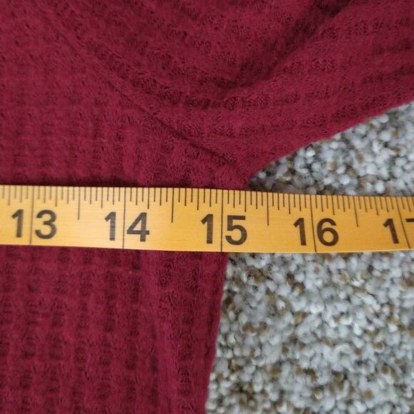 Ultra Flirt Waffle Knit Henley Top Size XS NEW - Picture 8 of 9